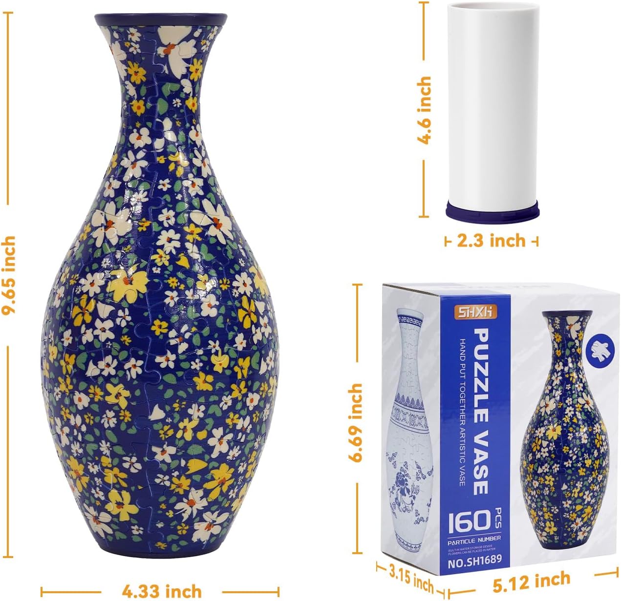 3D Puzzle Planter Vase for Home Decoration 160 Pieces DIY Flower Vase Perfect Housewarming Gift - soufeelau