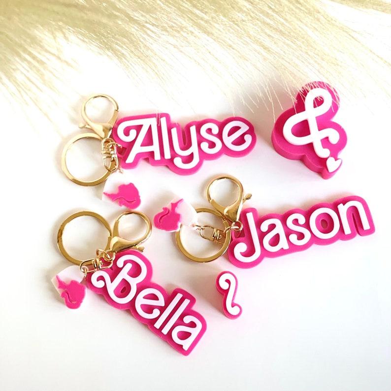 Custom Name Personalized Name Bag Charms - Party Favors - Back to School - Backpack Name Tag Charms - soufeelau
