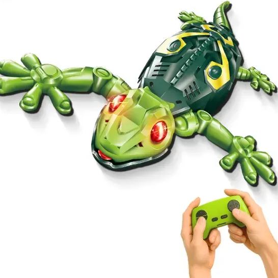 Wall Crawler Gecko, Remote Control Toy, Electric Lizard Toy with LED Glowing Eyes, 360° Spin, Animal Toy, Fun Indoor Toy, Gift Idea, Party Toy, Cool Gifts, Family Fun - soufeelau