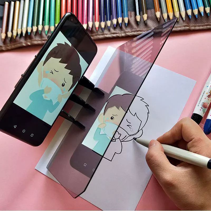 Drawing Board Sketchbook Optical Mobile Phone Tablet Universal Projector Stand - soufeelau