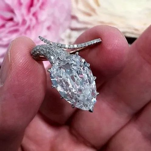 Pear & Round Cut Artificial Gemstones Party Snake Design Ring Valentine's Day Gift - soufeelau