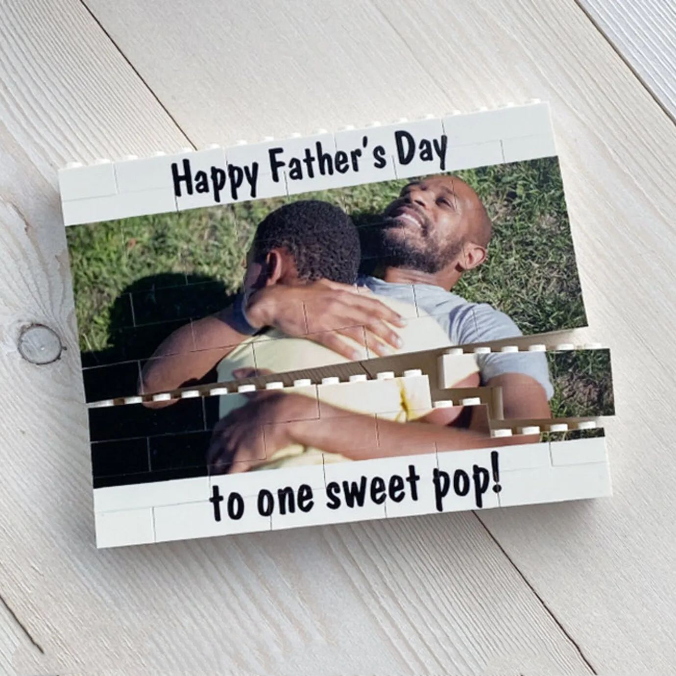 Custom Dad Photo Puzzles Blocks Puzzles - Personalized Picture Puzzle Gifts for Dad - Fathers Day