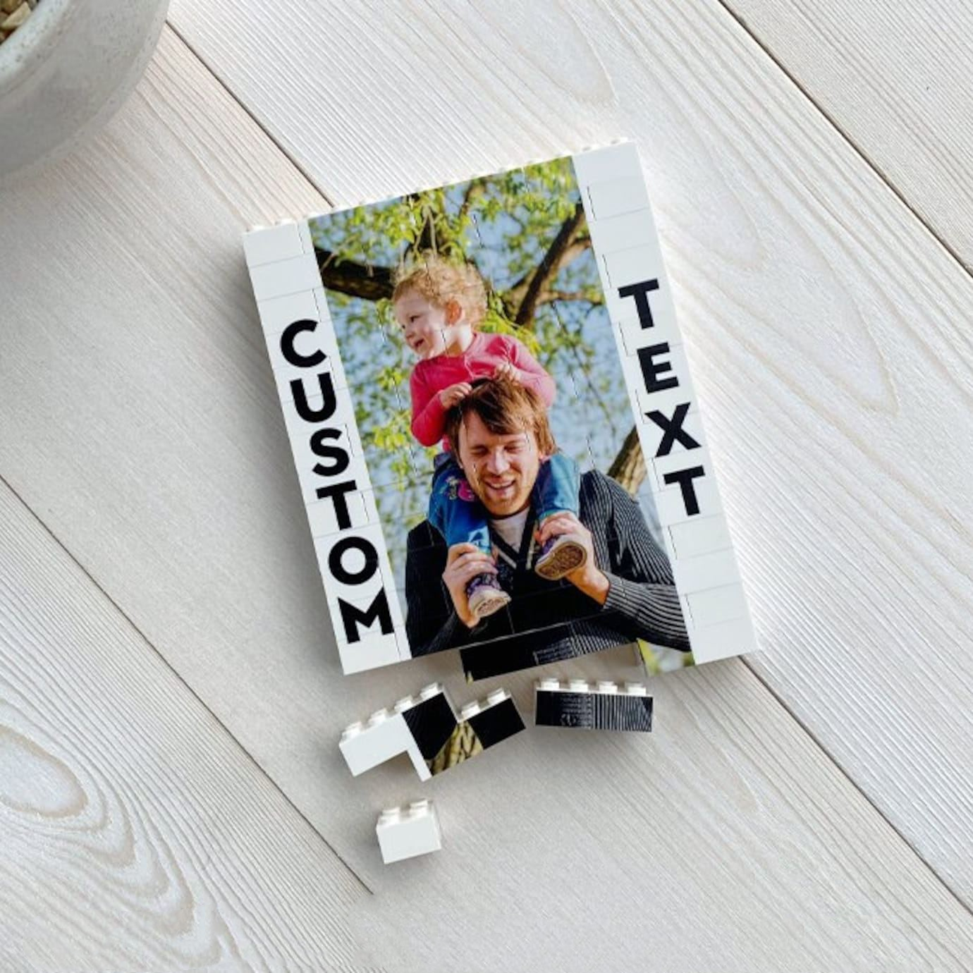 Custom Dad Photo Puzzles Blocks Puzzles - Personalized Picture Puzzle Gifts for Dad - Fathers Day