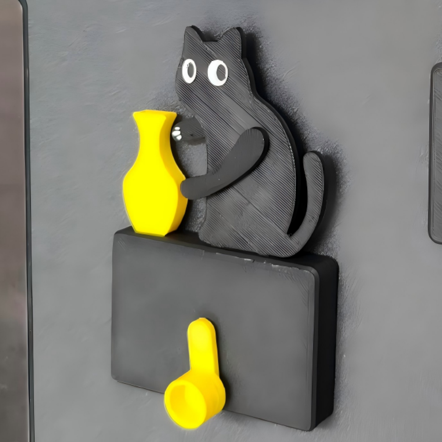 Personalized Kitten Pushing A Vase Fridge Magnet Decorative Toy Fridge Magnet - soufeelau