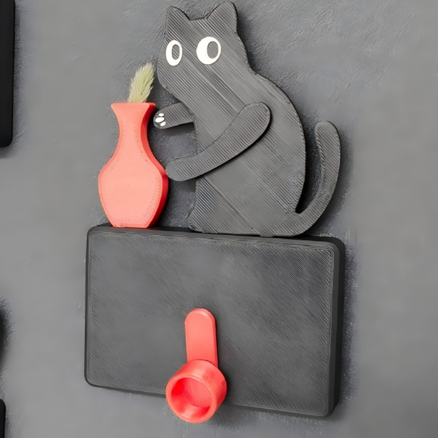 Personalized Kitten Pushing A Vase Fridge Magnet Decorative Toy Fridge Magnet - soufeelau