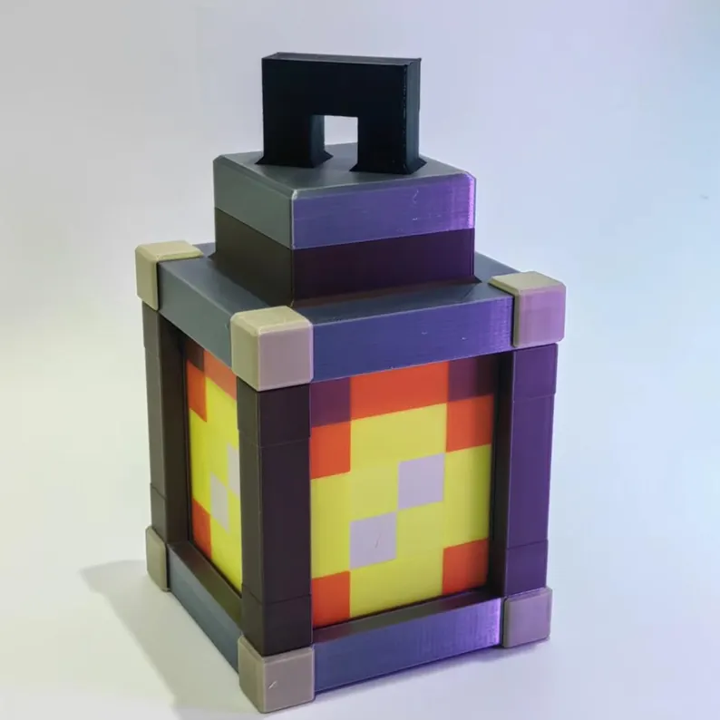 Pixelated Night Light Lantern Chargeable & Bigger- Night Lamp Birthday Gift - Kids Bedroom Decoration - Gamer Room Decor - Christmas Gift - soufeelau