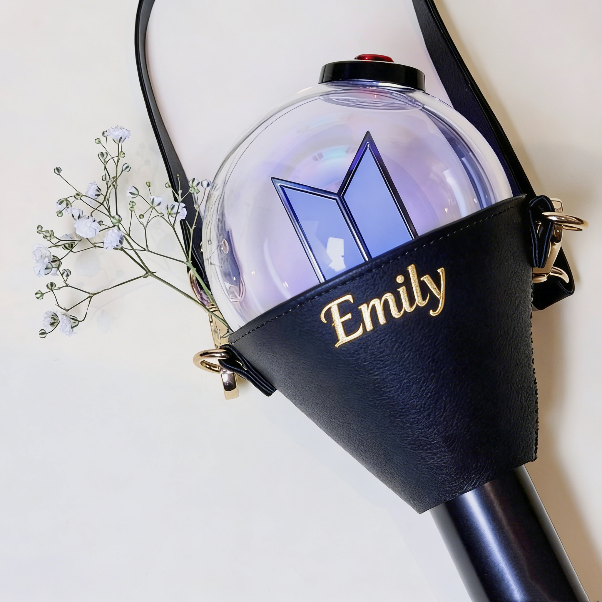 Custom Text Light Stick Strap, Adjustable Crossbody Lanyard for Concert Light Stick, Anti-Loss Shoulder Strap - soufeelau