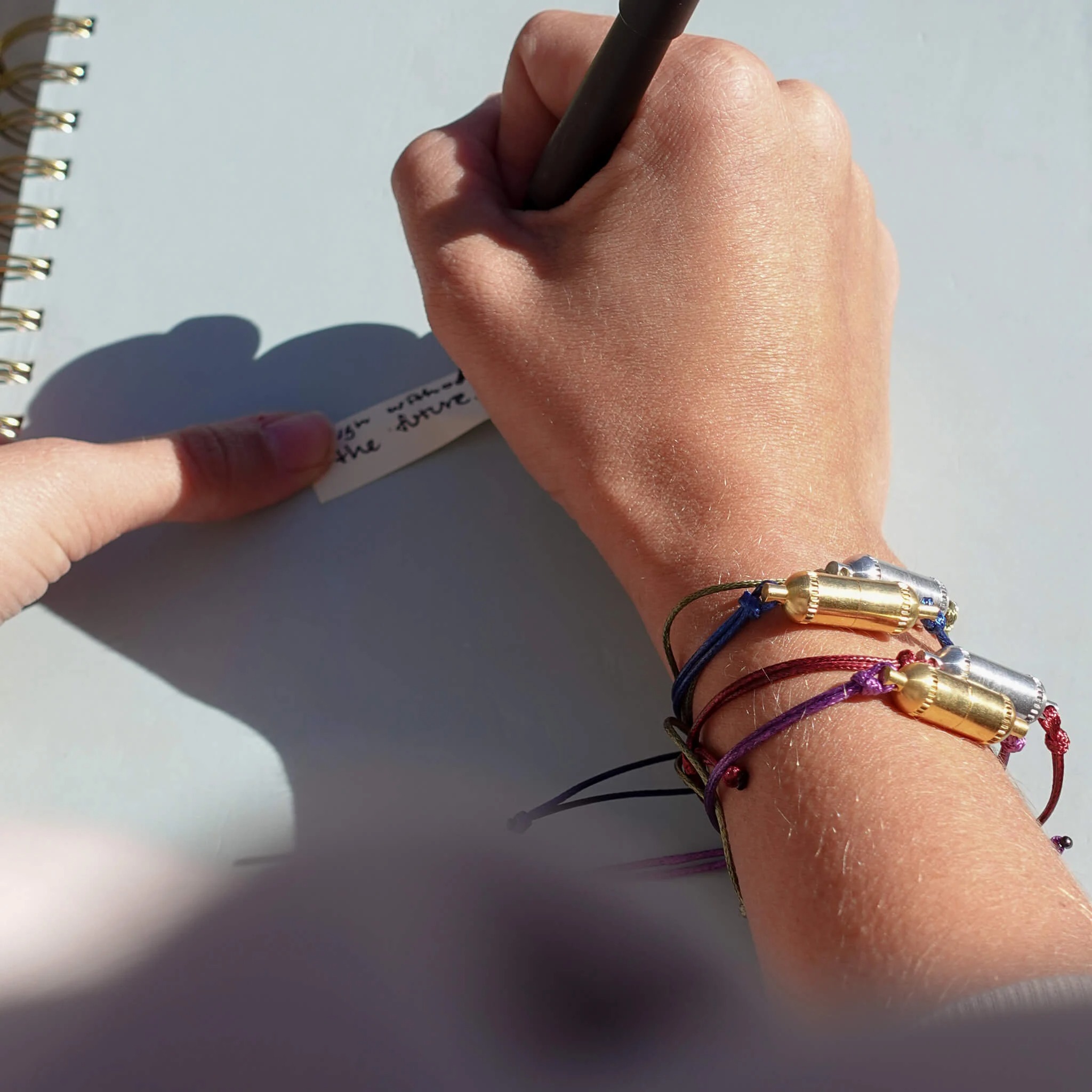 Capsule String Bracelet,Hidden Message Jewelry,Secret Message Bracelet,Intention Capsule - soufeelau