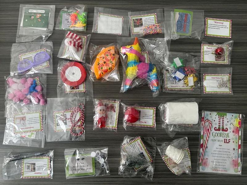 2024 Elf Kit 24 Days Of Christmas Elf Kits For Christmas Elf On The Shelf 24 Day Kits Christmas Activities Christmas Countdown Gift Set - soufeelau
