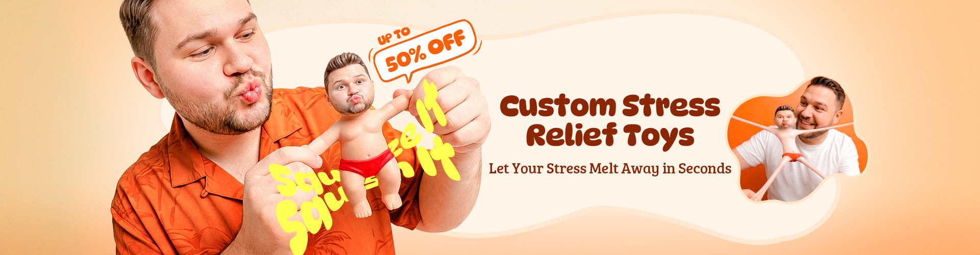 Custom stress relief toys turn photos, faces, c...