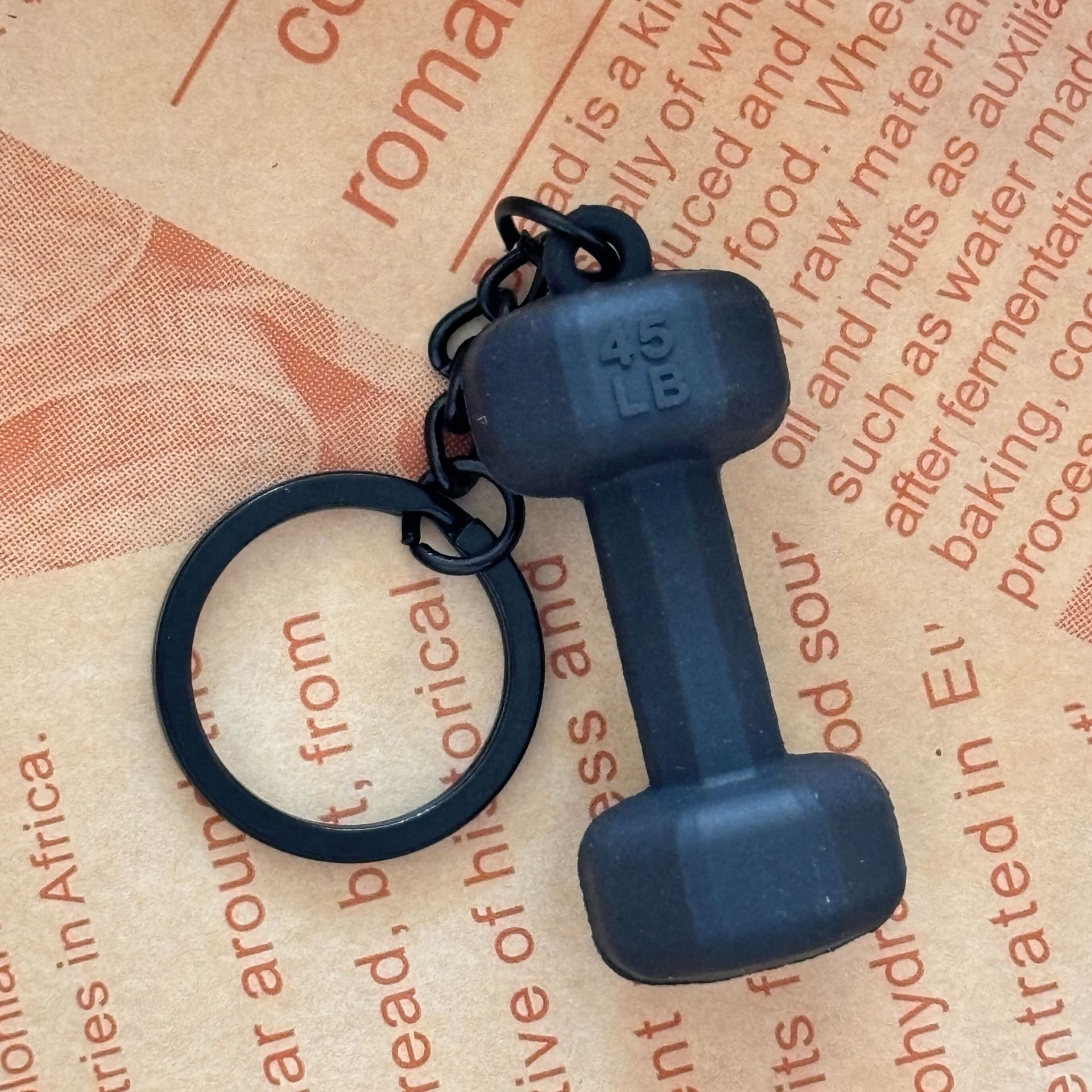 Dumbbell Keychain Accessories Equipment Pendant Metal Mini Backpack Keychain - soufeelau