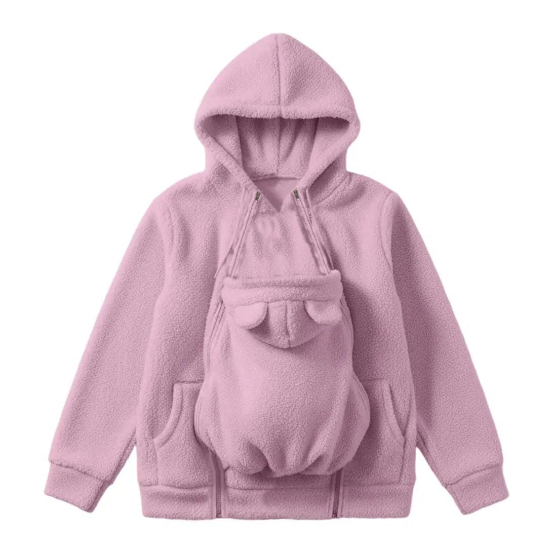 Sherpa Fleece Family Matching Hoodies – "Keep Baby Warm" Zip-Up Sweatshirts, Cozy Parent-Child Outfits, Warm Winter Clothing & Family Matching Gift - soufeelau