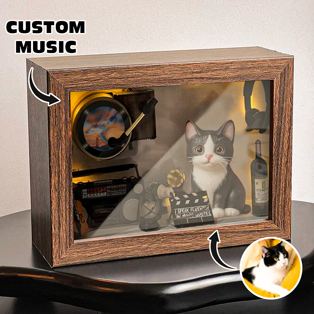 Custom Photo 3D Action Figure Music Box Personalized Music Player Gift for Him/Her - soufeelau