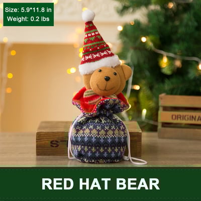 Christmas Knitted Doll Gift Bags Christmas Gift Box Holiday - soufeelau