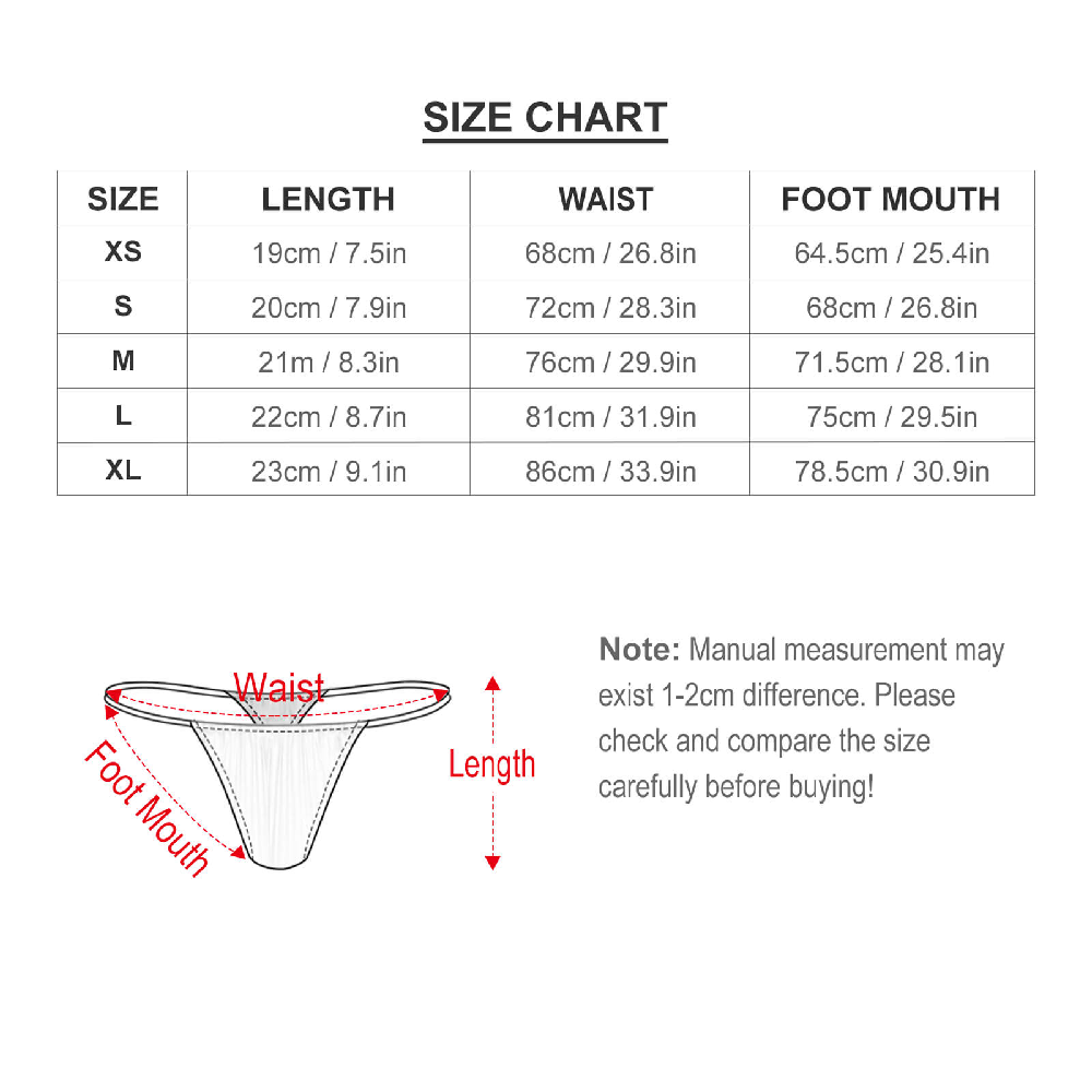 Custom Face Property of Hearts Women's Tanga Thong Valentine's Day Gift - soufeelau