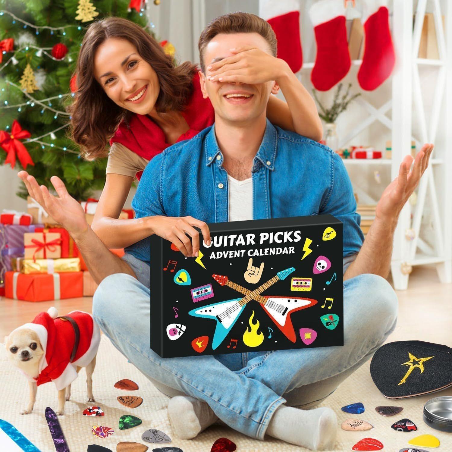 Guitar Picks Advent Calendar Guitar Picks Christmas Countdown Blind Box Christmas Gift - soufeelau
