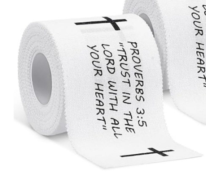 White Sports Bandage Personalized Outdoor Wrist Cross Scripture Bandage - soufeelau