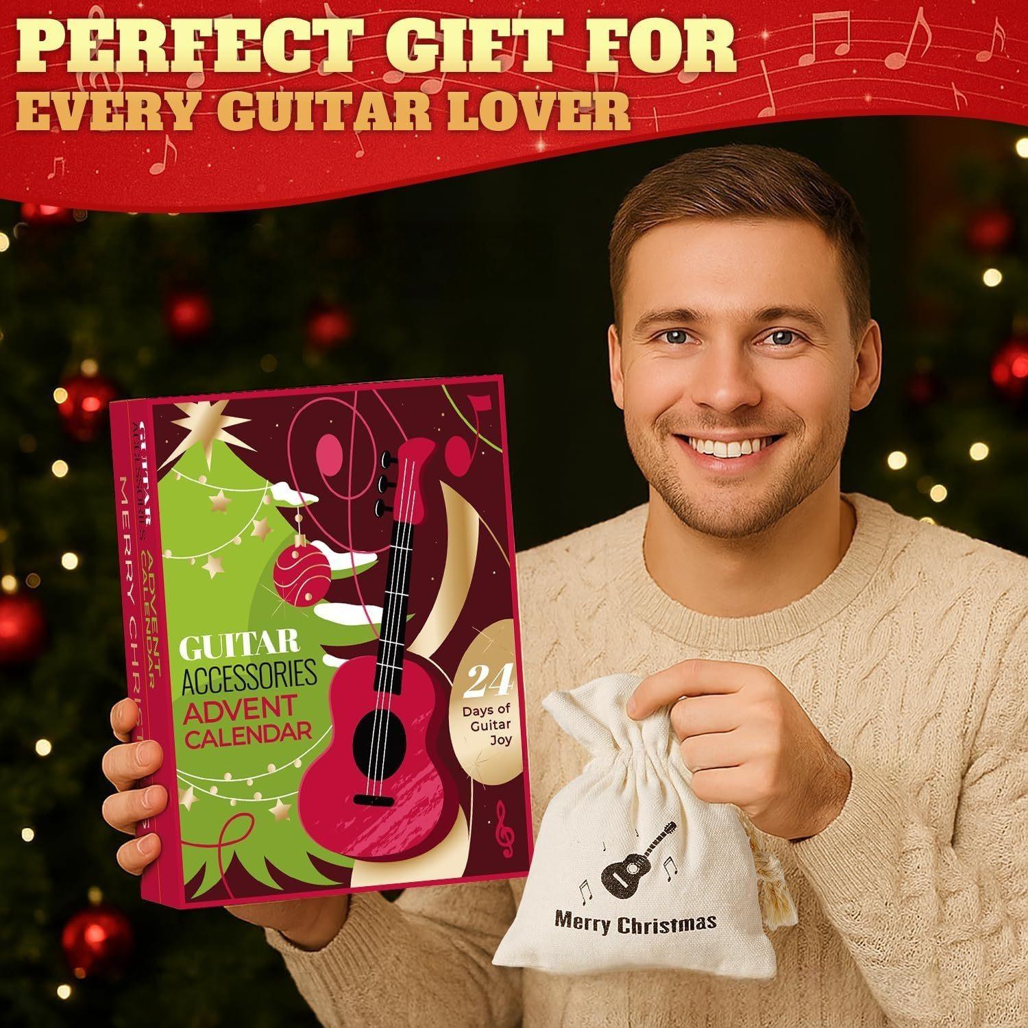 Guitar Picks Advent Calendar Guitar Accessory Set Christmas Countdown Blind Box A Gift for Guitar Lovers - soufeelau