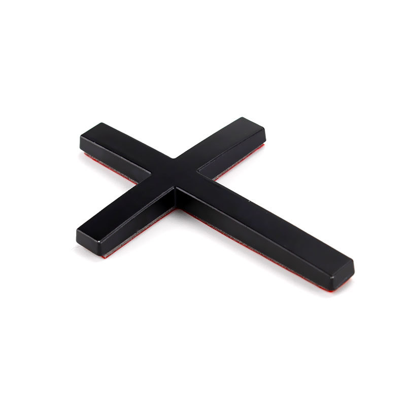 Three-dimensional Cross Car Sticker Zinc Alloy Metal Car Sticker Car Modification Decoration - soufeelau