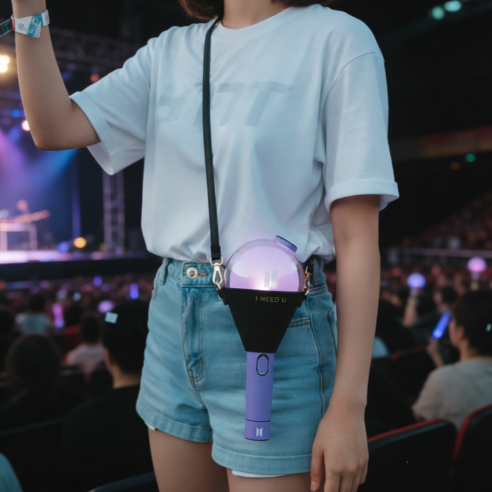 Custom Text Light Stick Strap, Adjustable Crossbody Lanyard for Concert Light Stick, Anti-Loss Shoulder Strap - soufeelau