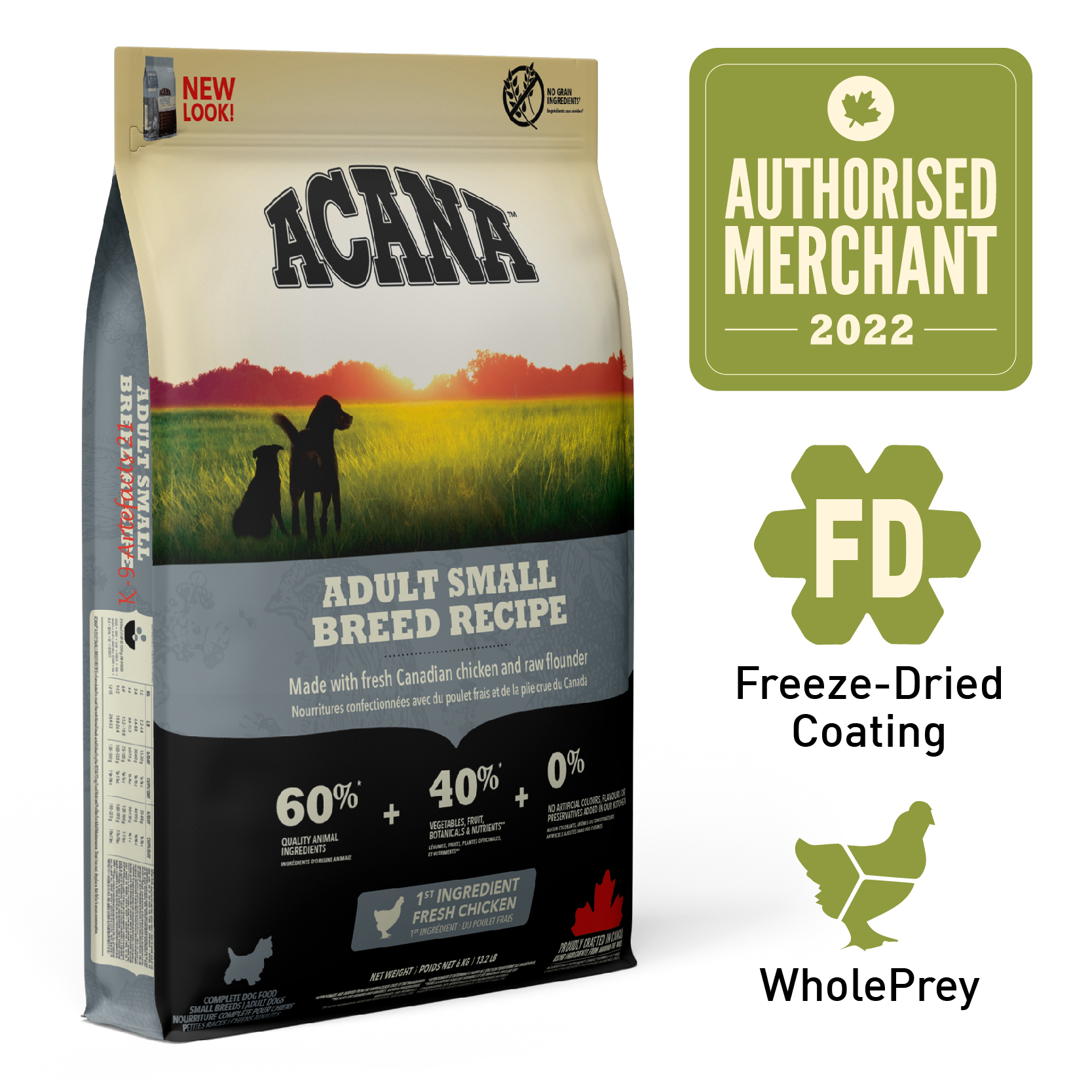 ACANA Heritage Freeze-Dried Coated Adult Small Breed Dog Dry Food