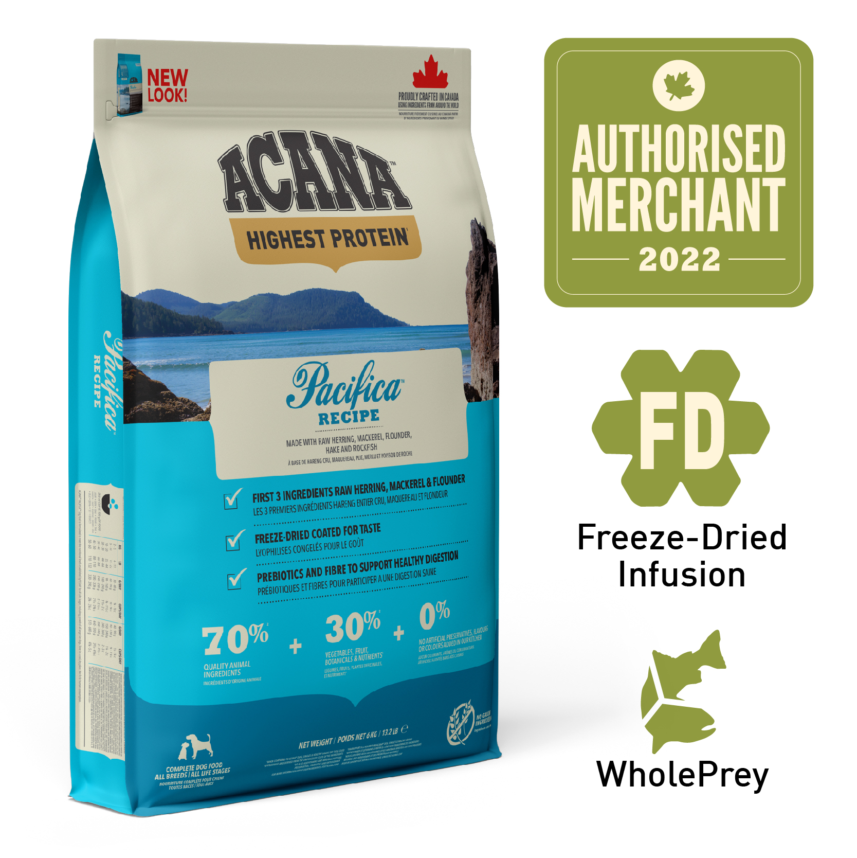 ACANA Regionals Freeze-Dried Infused Pacifica Dog Dry Food