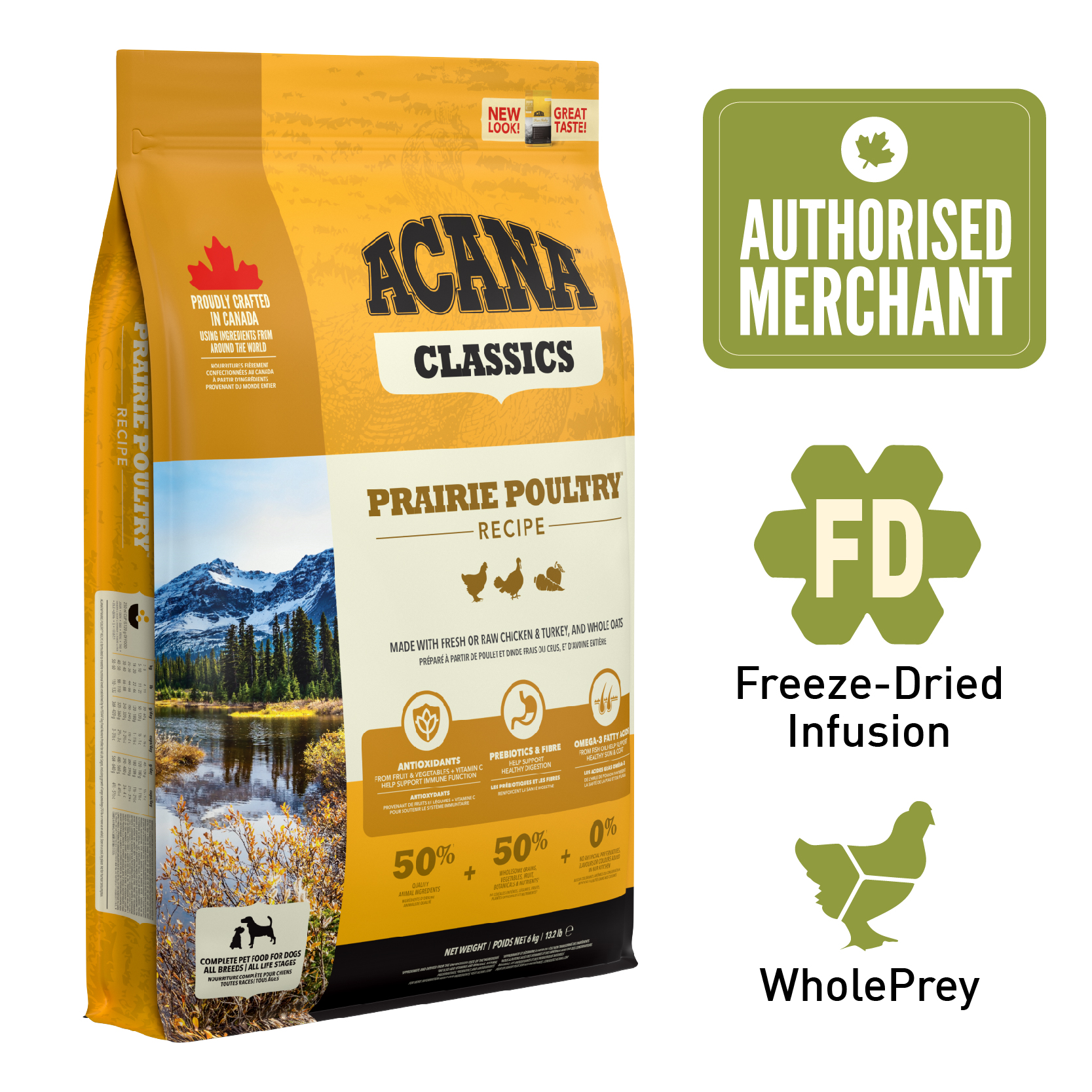 ACANA Classics Freeze-Dried Infused Prairie Poultry Dog Dry Food