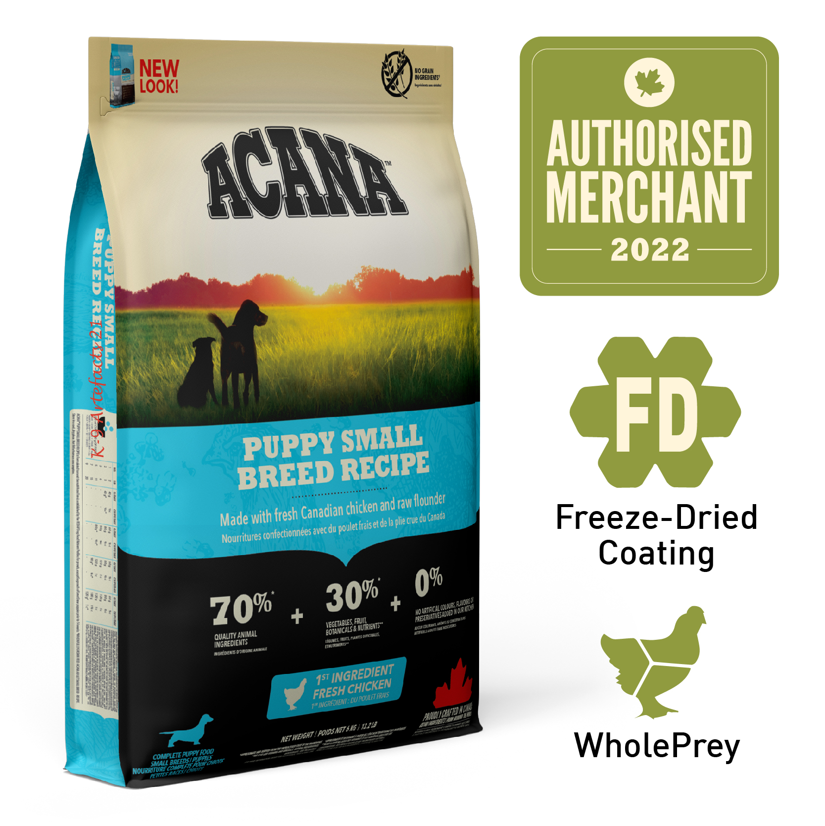ACANA Heritage Freeze-Dried Coated Puppy Small Breed Dog Dry Food