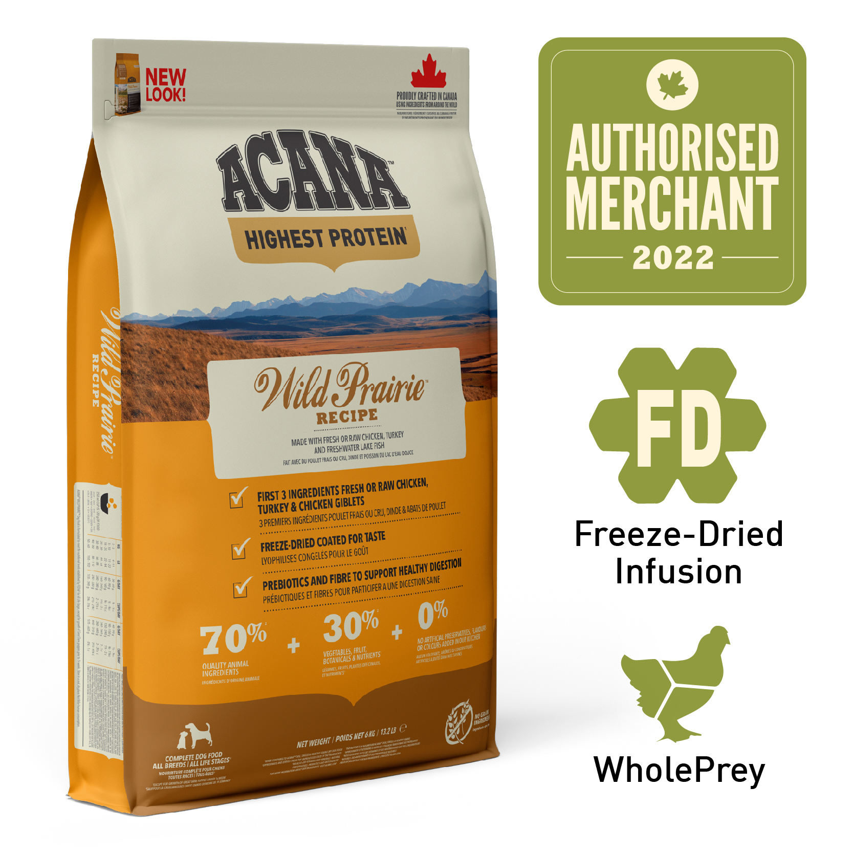 ACANA Regionals Freeze-Dried Infused Wild Prairie Dog Dry Food