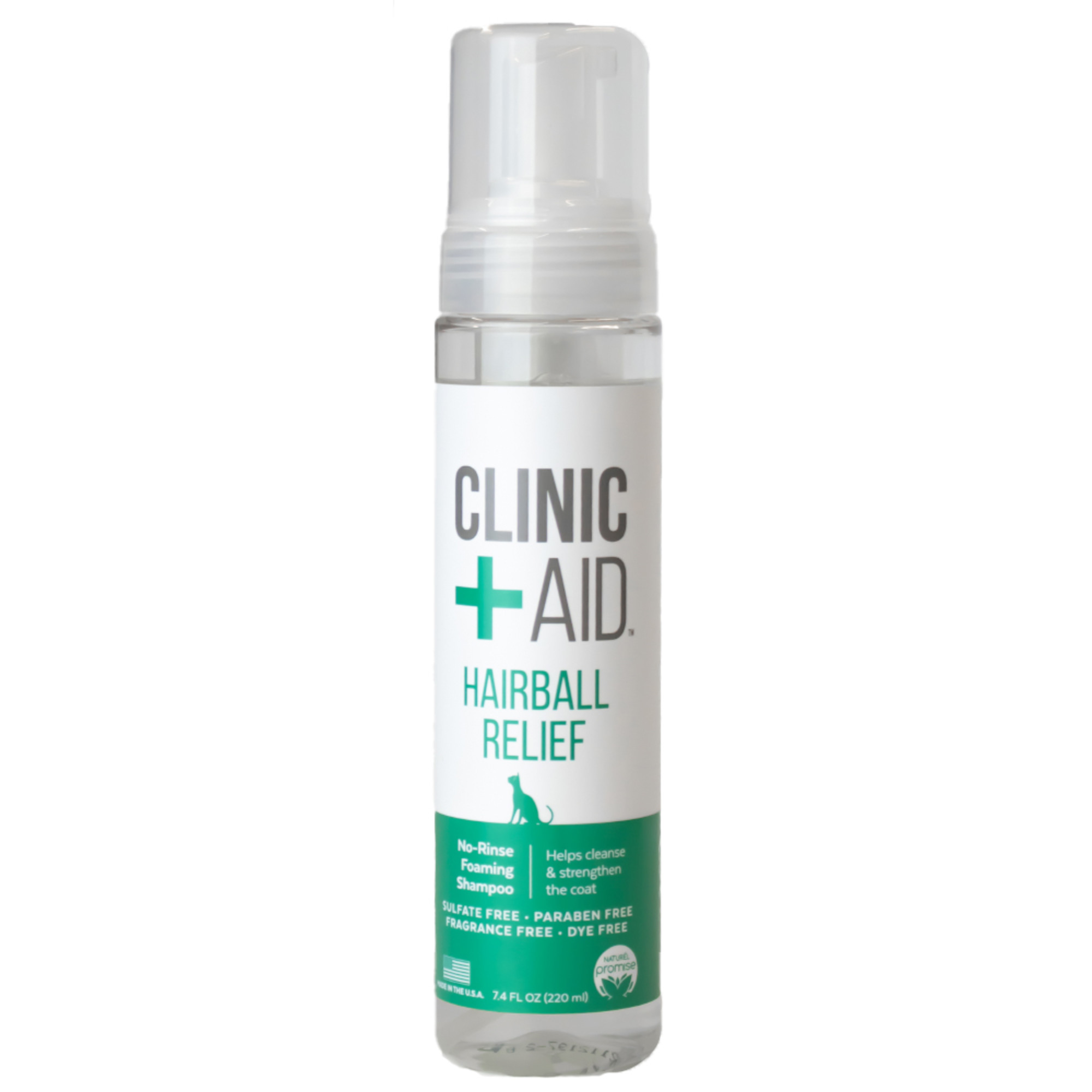 Naturel Promise Clinic Aid Hairball Relief No-Rinse Foaming Shampoo For Cats [Vol: 7.4 fl oz.]