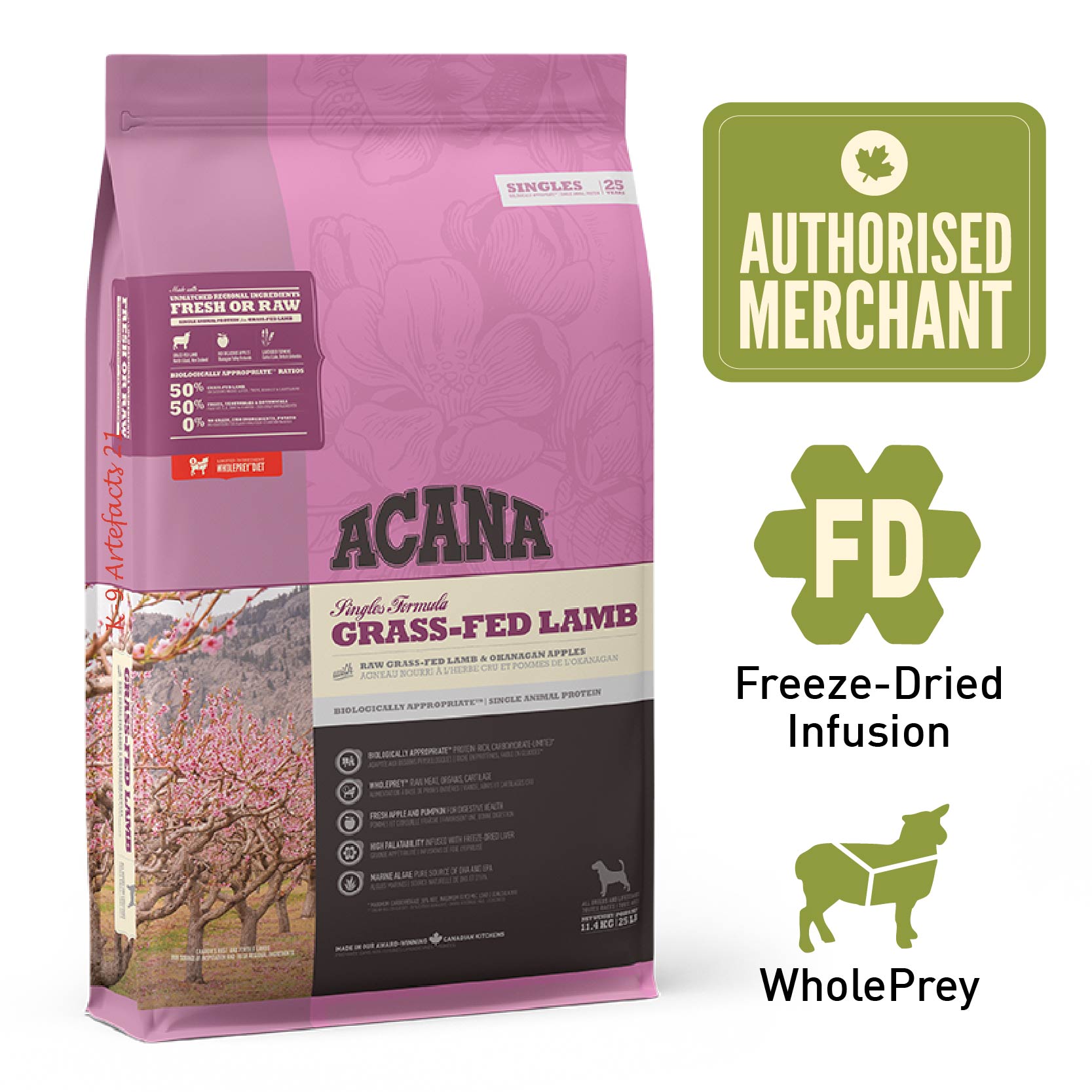 ACANA Singles Freeze-Dried Infused Grass-Fed Lamb Dog Dry Food