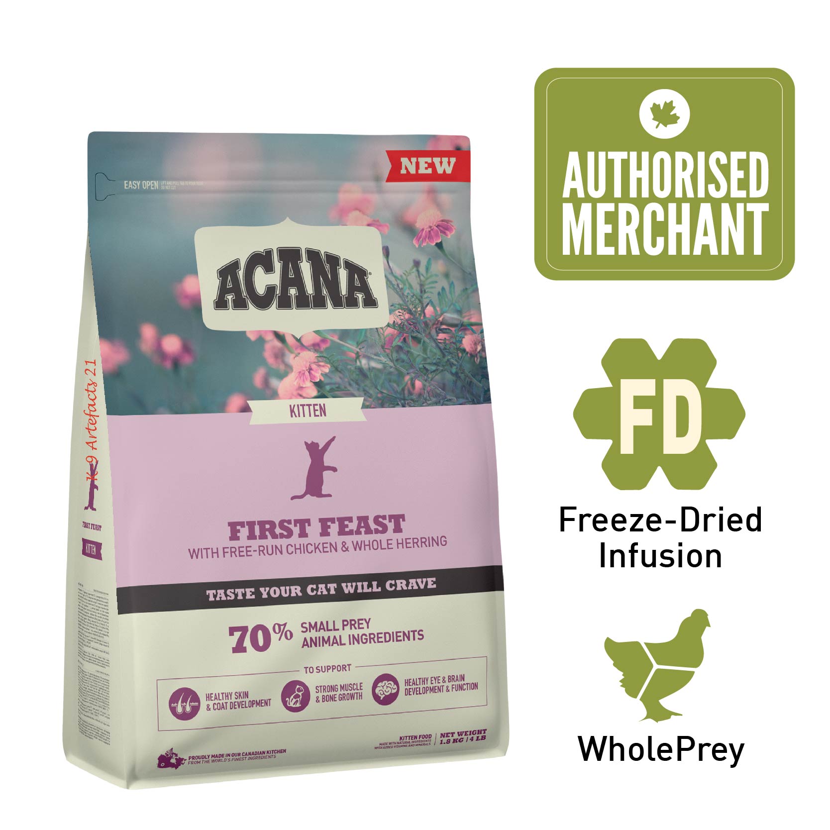 ACANA Freeze-Dried Coated First Feast Cat Dry Food