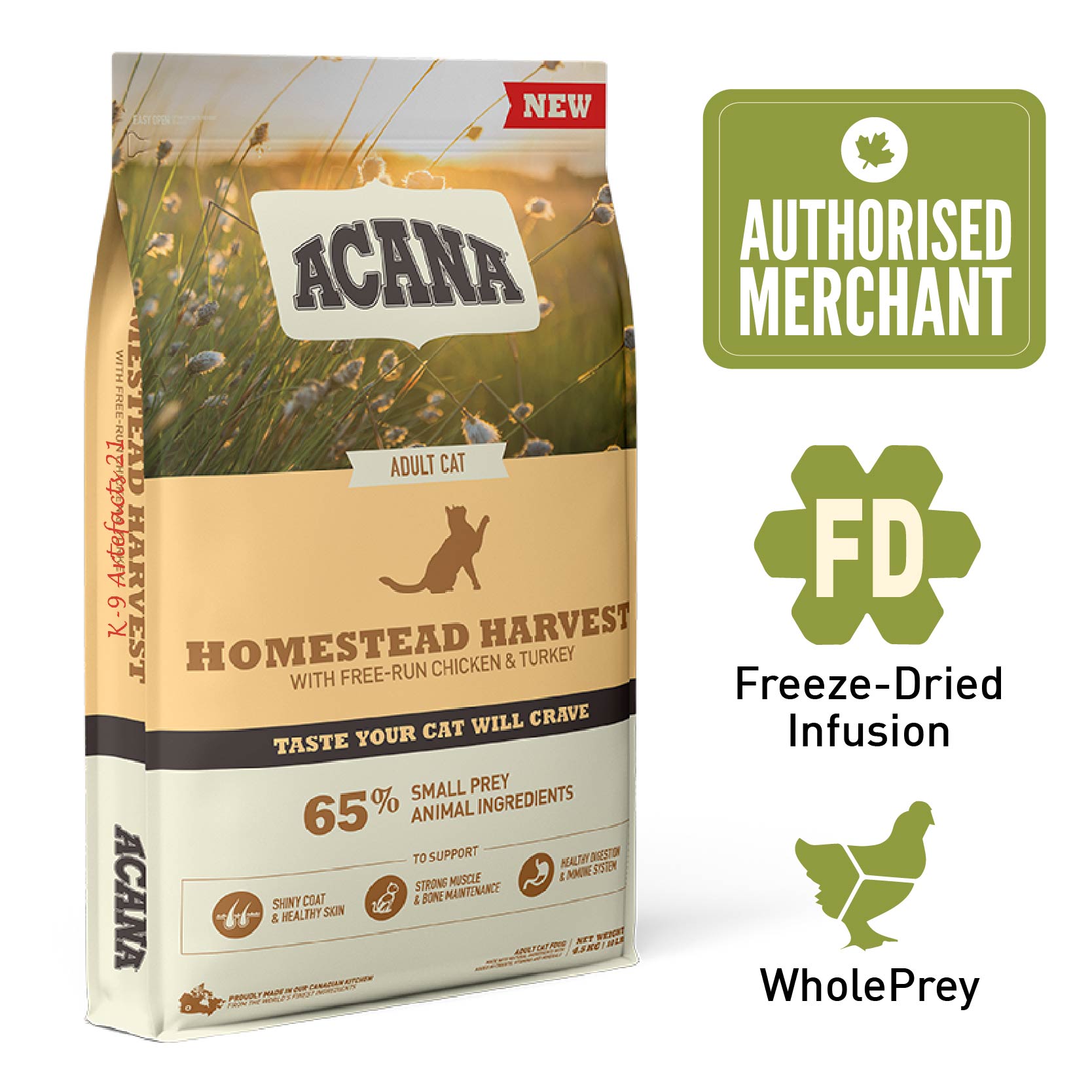 ACANA Classics Freeze-Dried Coated Homestead Harvest Cat Dry Food