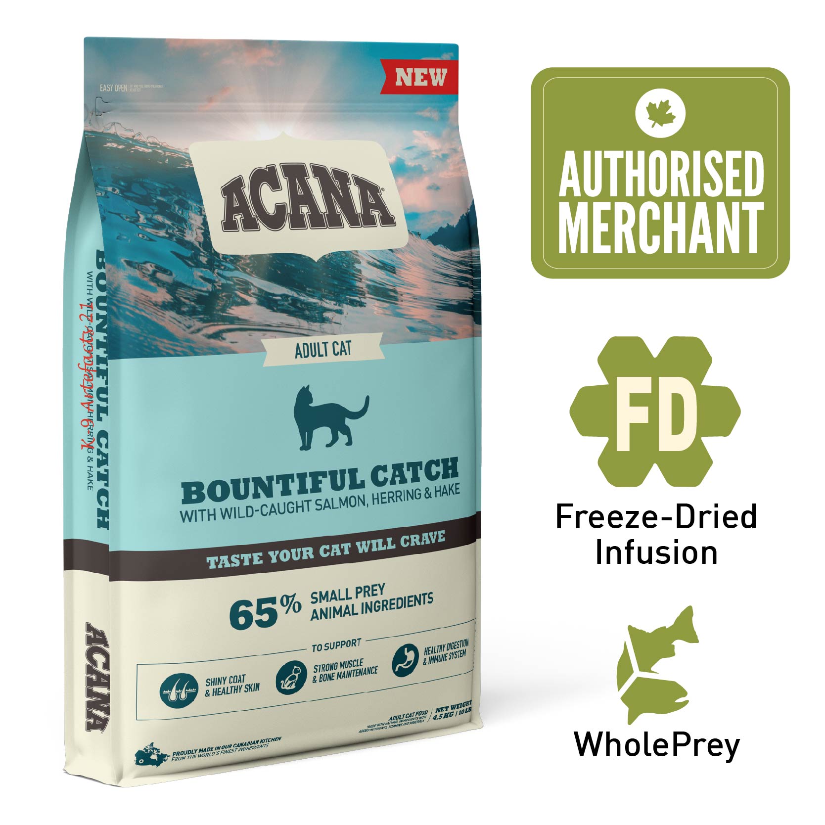 ACANA Classics Freeze-Dried Coated Bountiful Catch Cat Dry Food