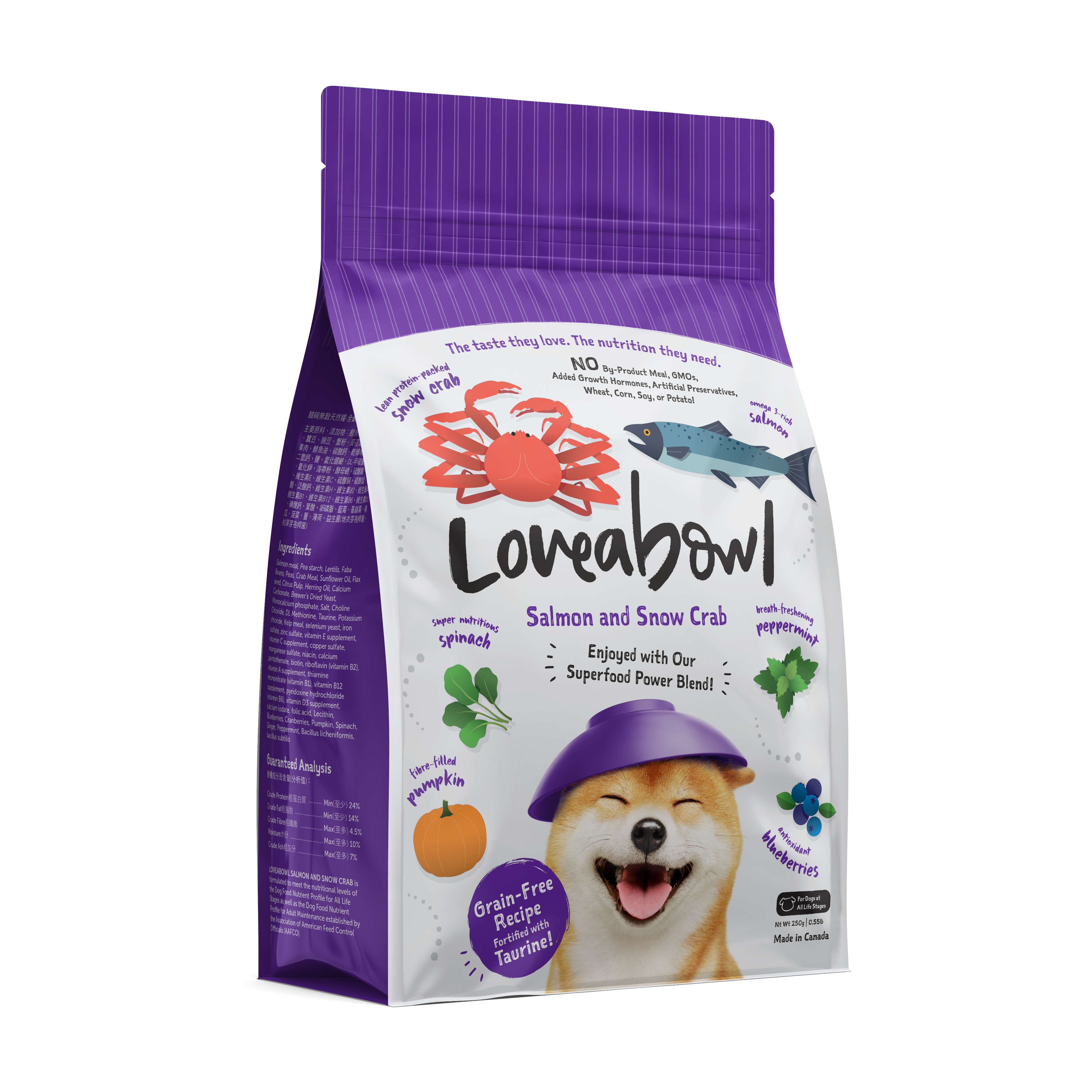 Loveabowl Grain Free Dry Dog Food (Salmon & Snow Crab)