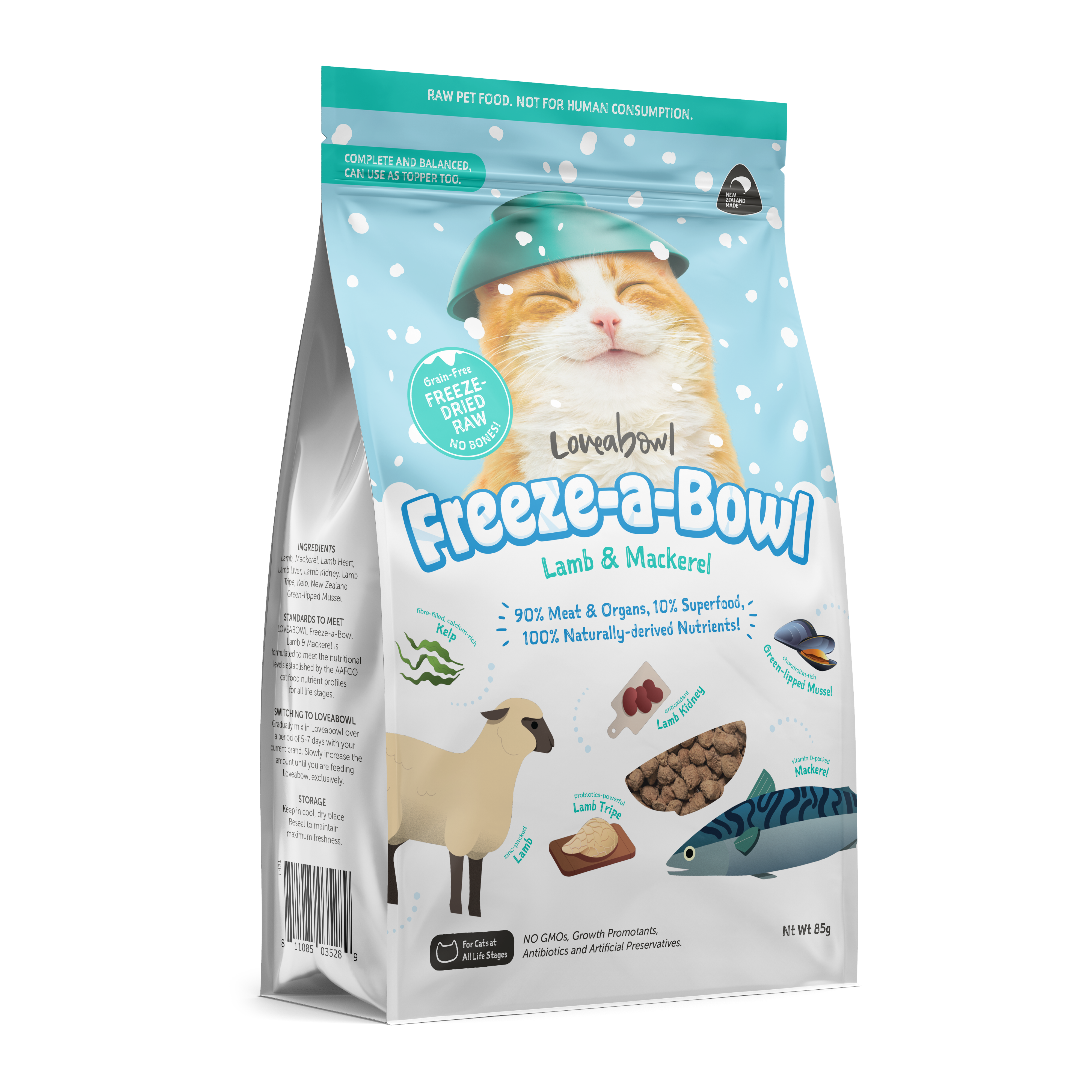 Loveabowl Freeze-a-Bowl Lamb & Mackerel for Cats