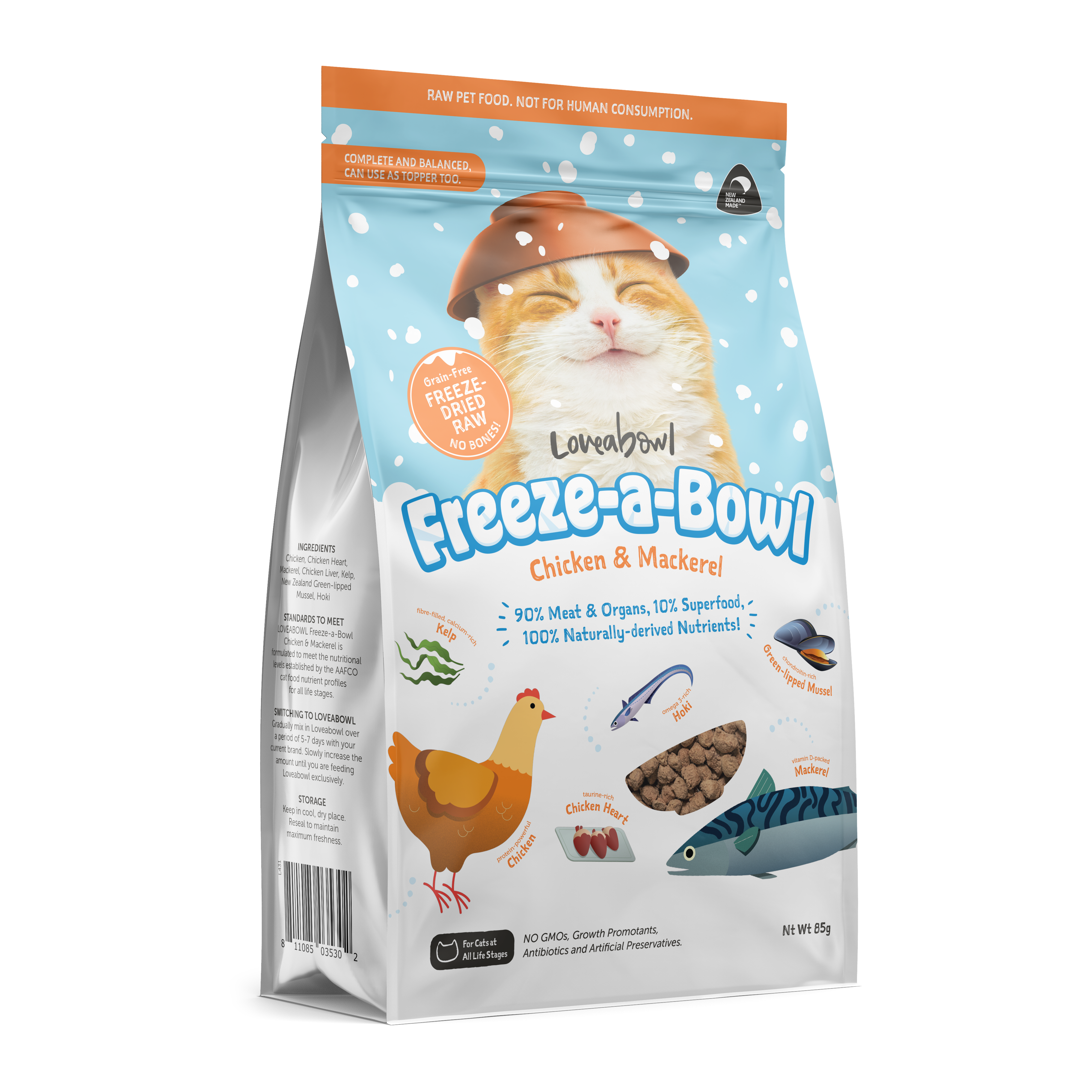 Loveabowl Freeze-a-Bowl Chicken & Mackerel for Cats