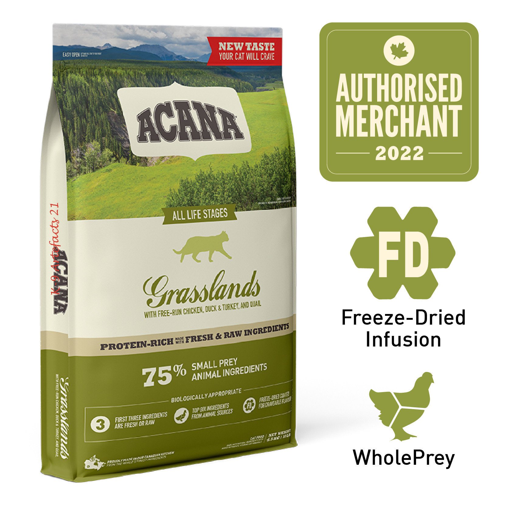 ACANA Regionals Freeze-Dried Infused Grasslands Cat Dry Food