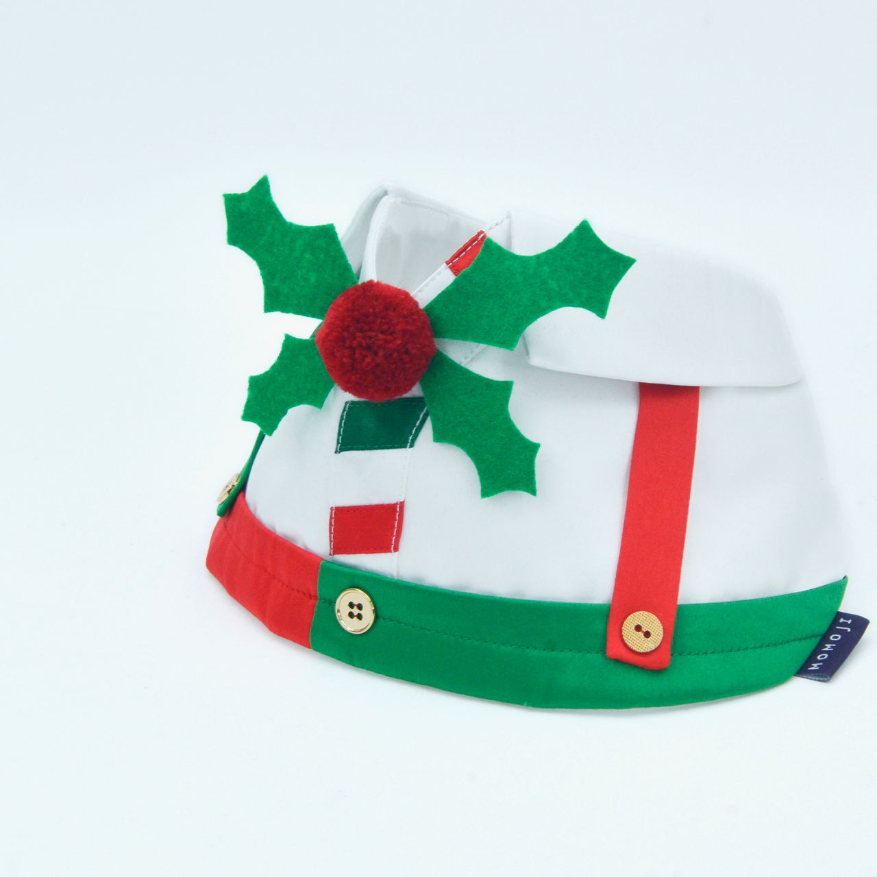 [Pre-order] Momoji Jasper Green Holly Christmas Pet Bib Collar