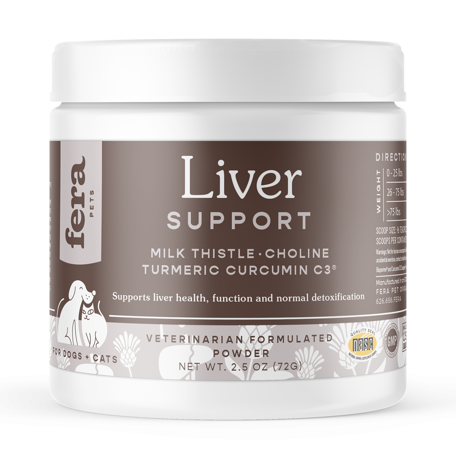 Fera Pet Organics Liver Support Supplement for Dogs and Cats