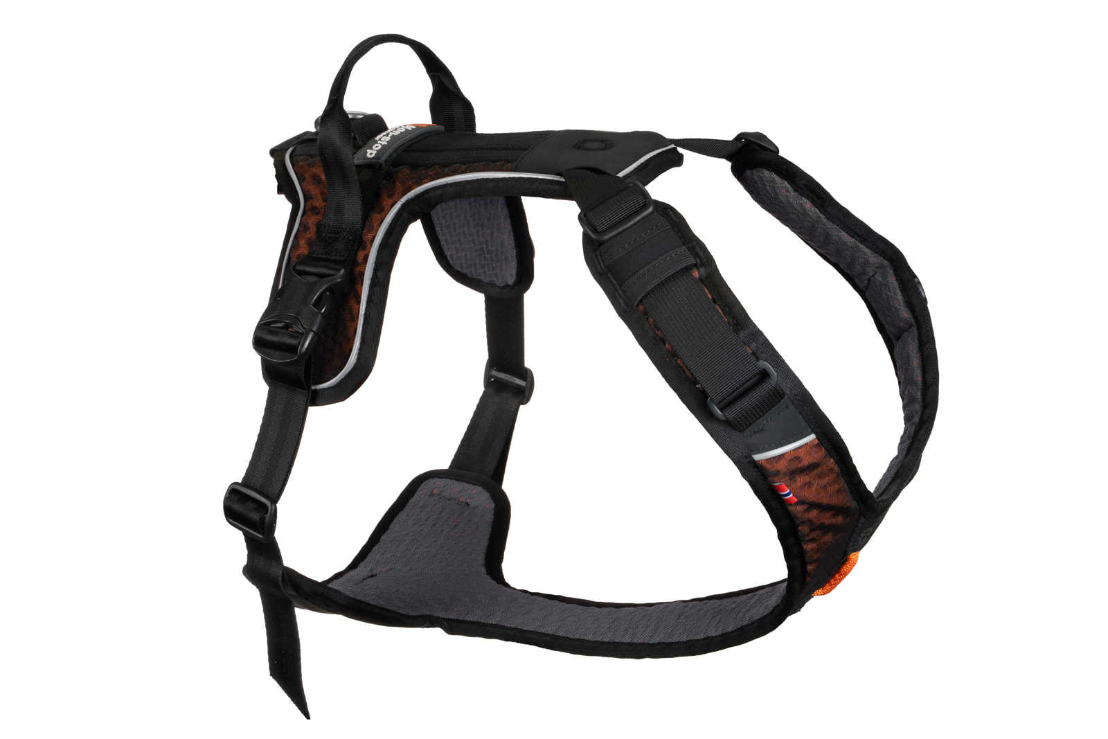 Non-Stop Dogwear Rock harness, unisex, black/orange