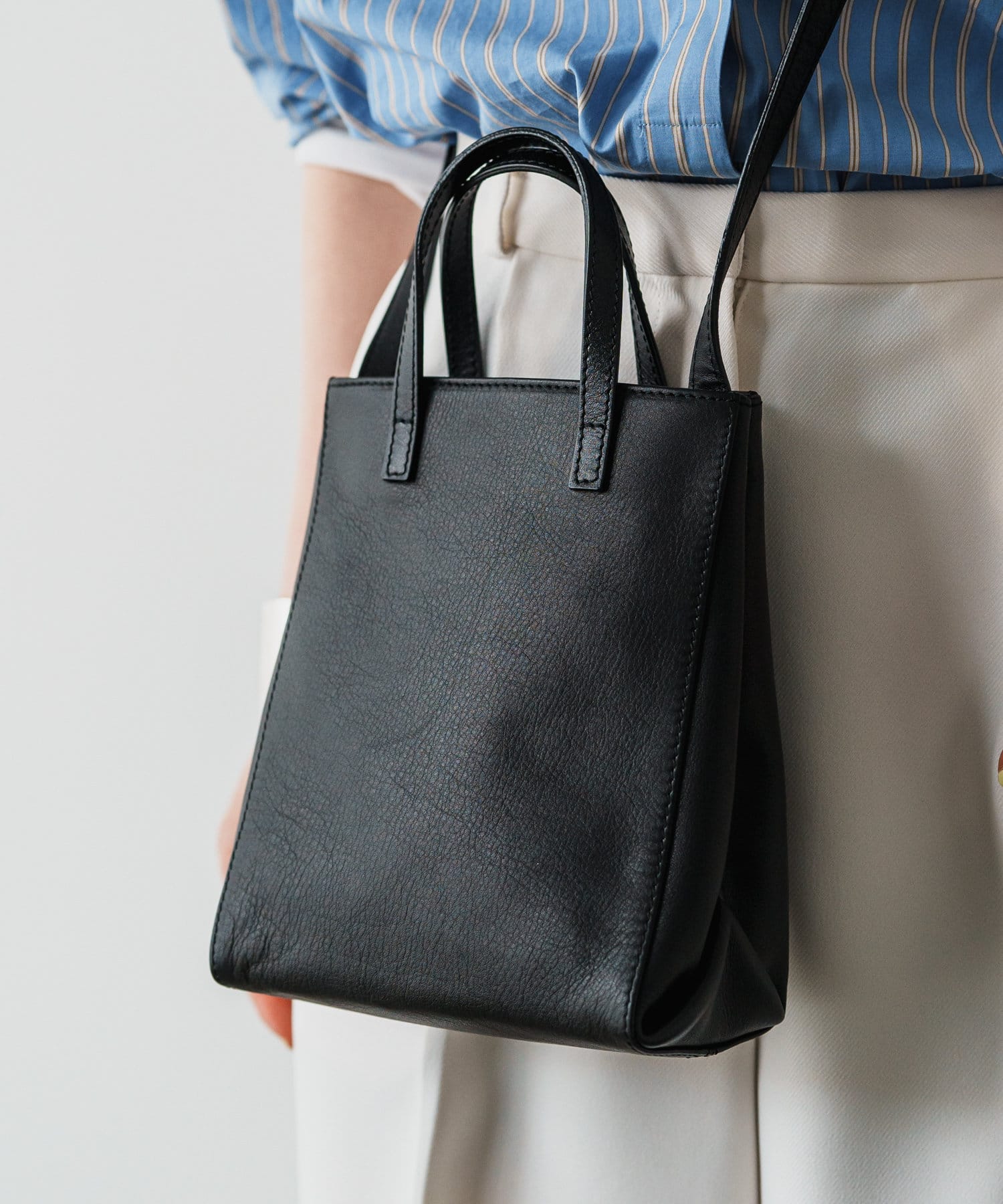 Russet Leather Mini Tote Shoulder Bag