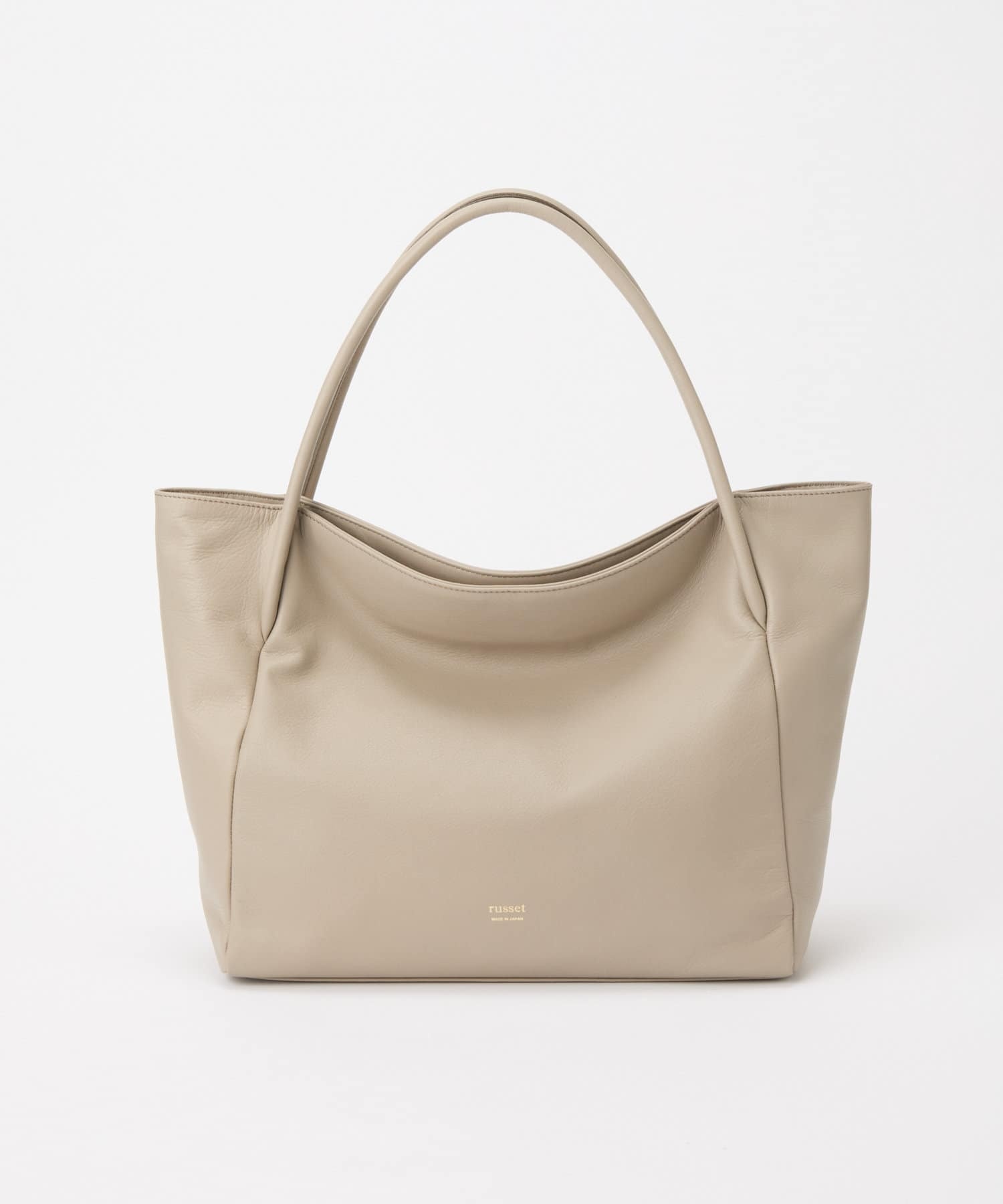 Russet [Soft leather] Simple tote bag 