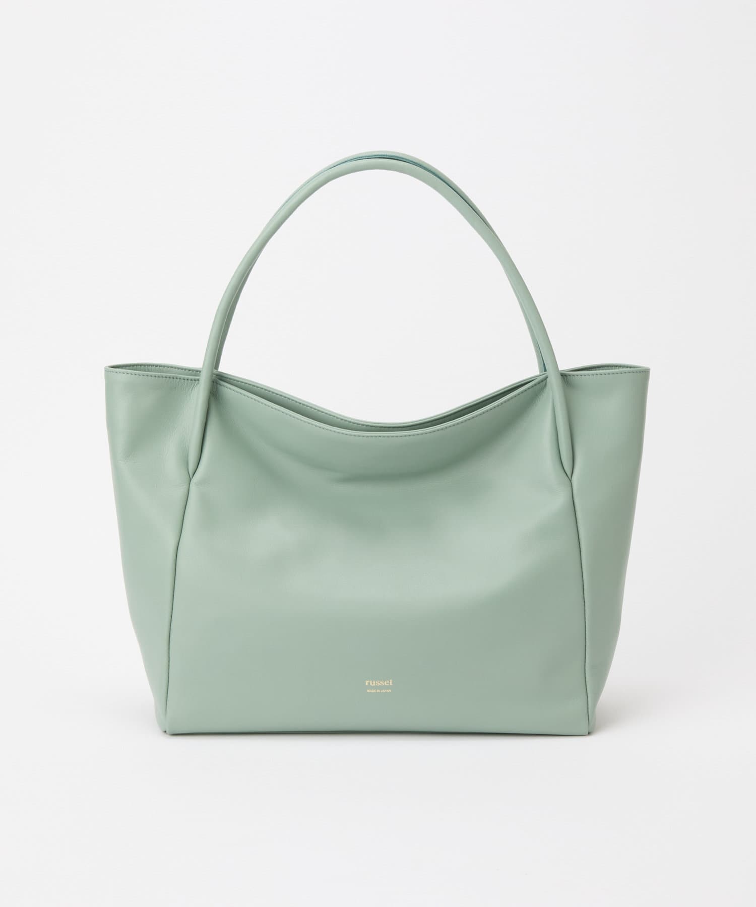 Russet [Soft leather] Simple tote bag 