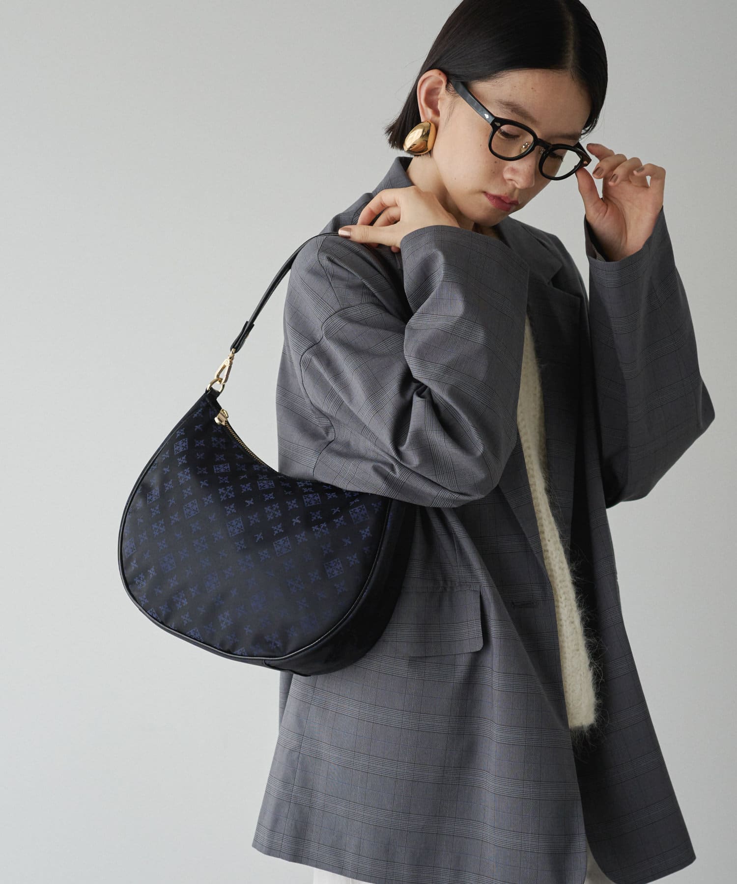 Russet 2way shoulder bag Black/Navy