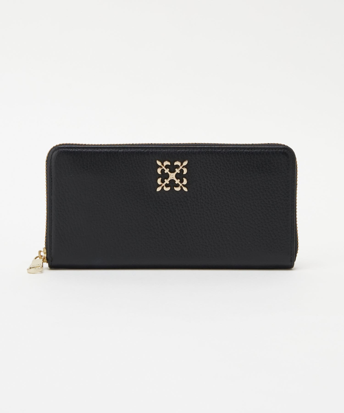 Russet Monogram Plate Round Zip Wallet