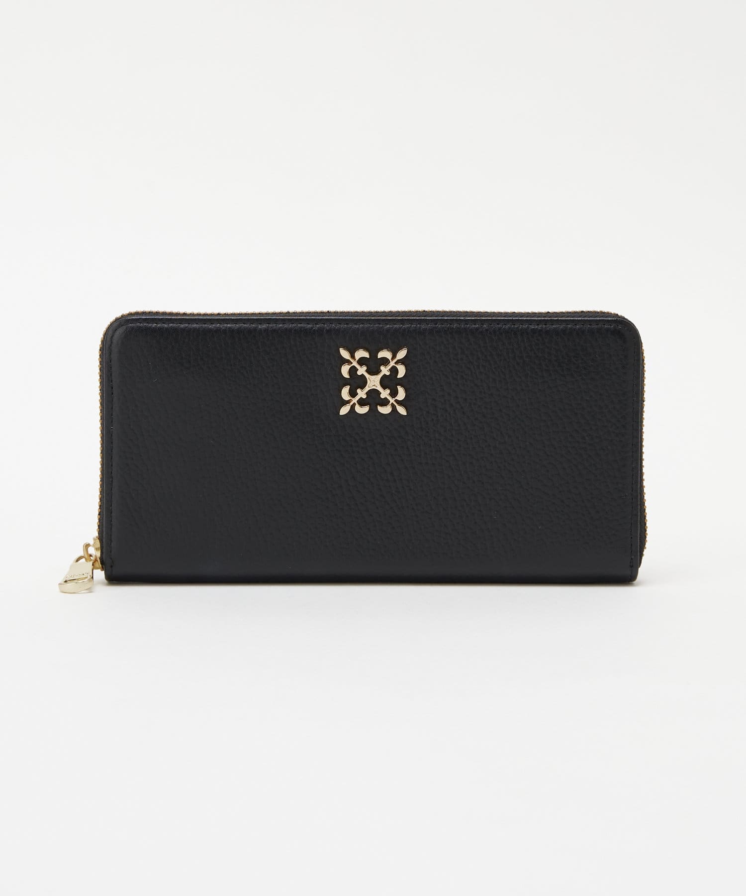 Russet Monogram Plate Round Zip Wallet