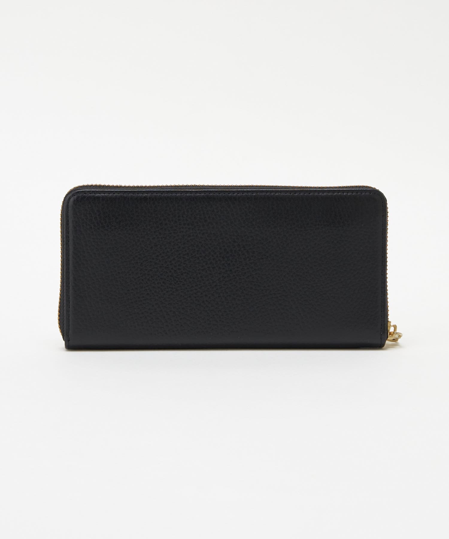 Russet Monogram Plate Round Zip Wallet