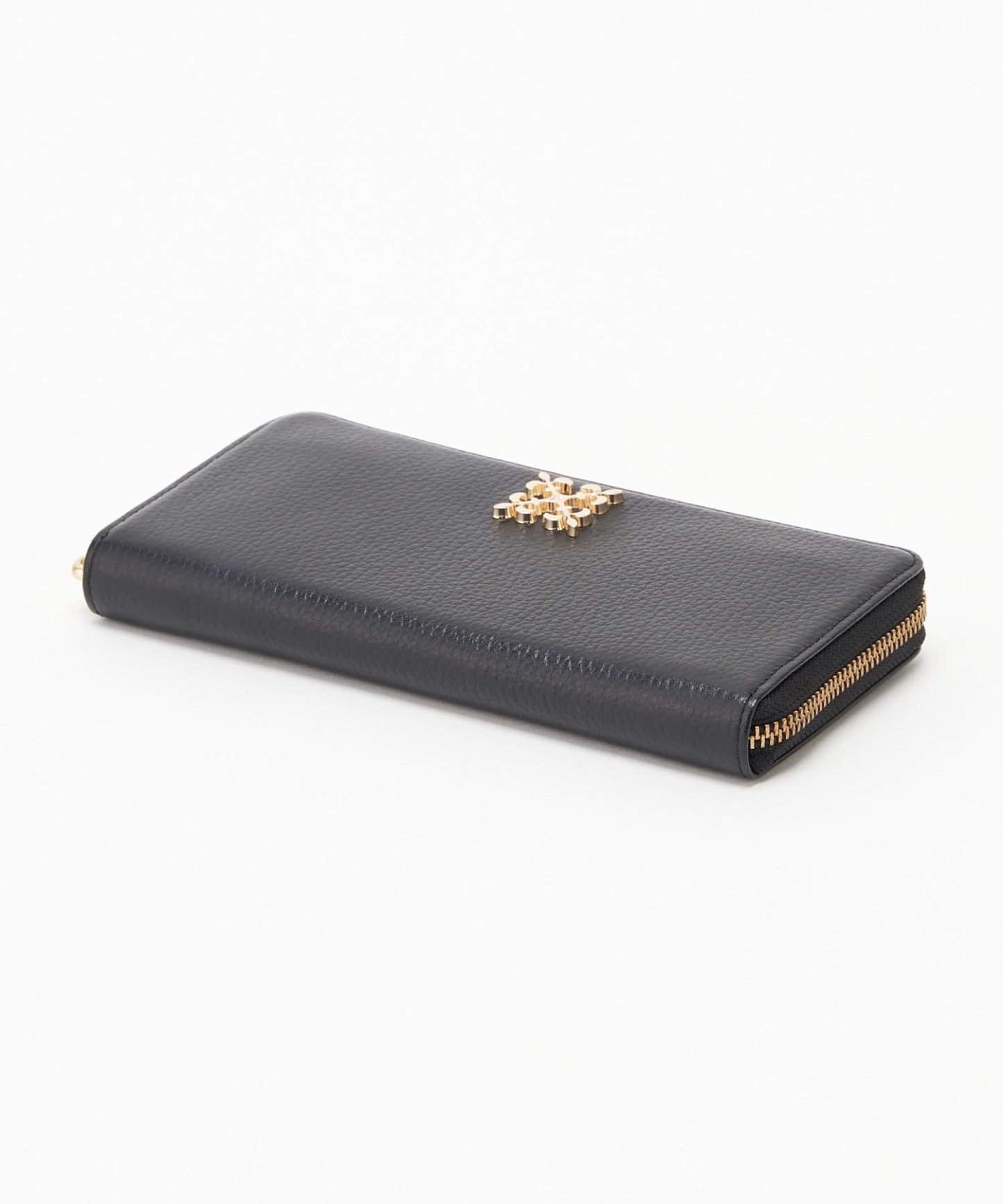 Russet Monogram Plate Round Zip Wallet