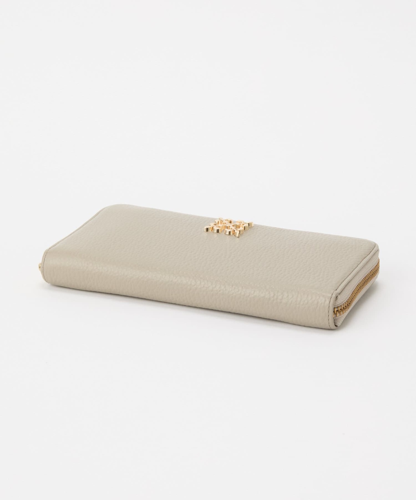Russet Monogram Plate Round Zip Wallet